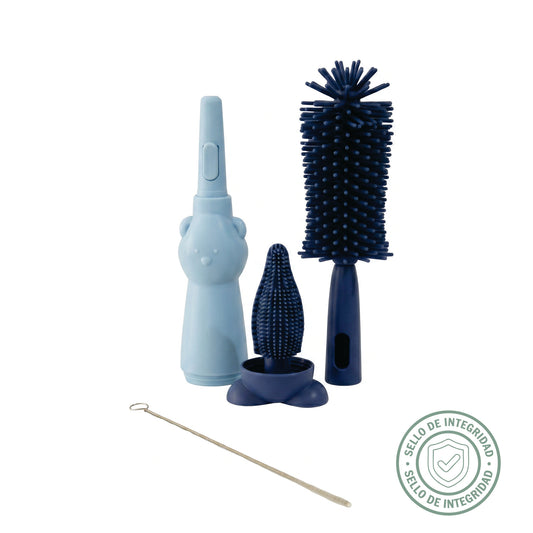 Pure Care — Set de Cepillos de Limpieza Profunda 360° para Biberones y Válvulas