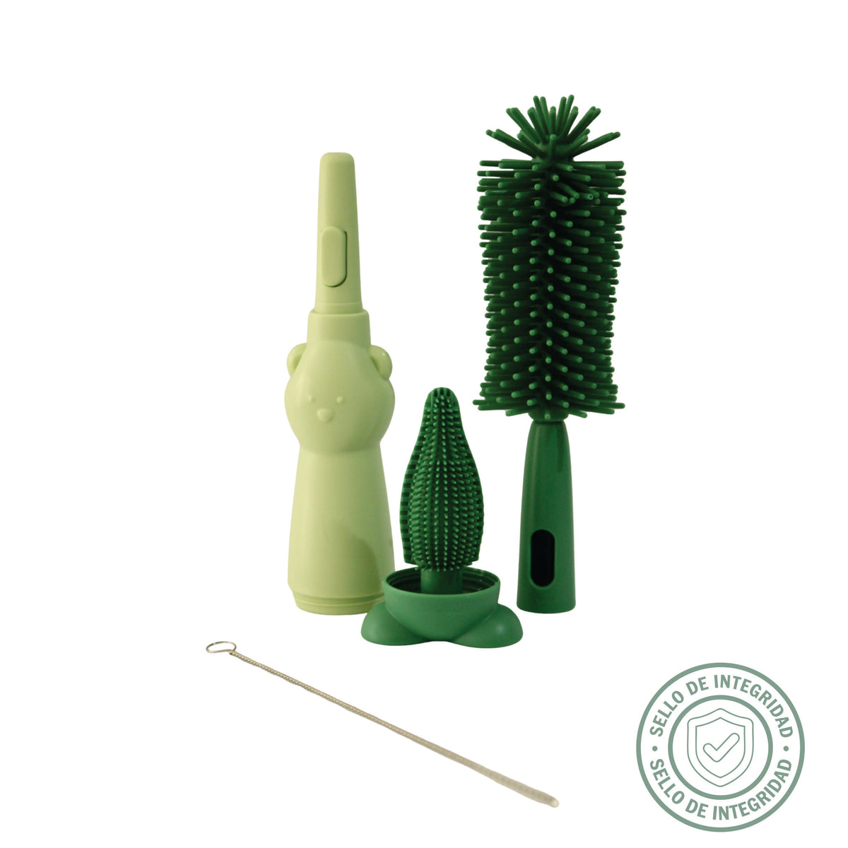 Pure Care — Set de Cepillos de Limpieza Profunda 360° para Biberones y Válvulas